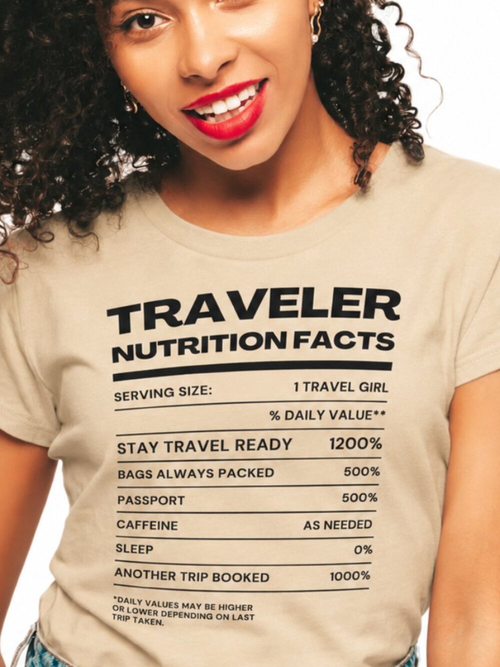 Cute Travel Graphic Tee Vacation Girl Airport Outfit